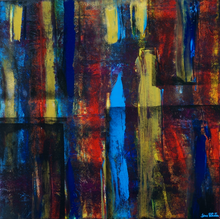 Load image into Gallery viewer, &quot;A Night in the City&quot; - (2019) - 60x60x4cm Original Acrylic Abstract Painting