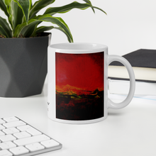 Load image into Gallery viewer, Coffee Mug with "World on Fire" Artwork